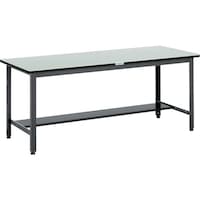 トラスコ中山 TRUSCO 中荷重作業台(500kg)AEW型 1200X600XH740 基本タイプ ダークグレー色 AEWR1260 1台