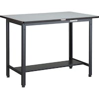トラスコ中山 TRUSCO 中荷重立作業台(500kg)HAEW型 900X750XH885 基本タイプ ダークグレー色 HAEWP0975 1台