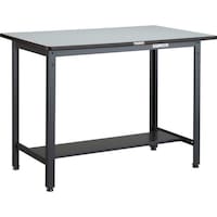 トラスコ中山 TRUSCO 中荷重立作業台(500kg)HAEW型 1200X750XH885 基本タイプ ダークグレー色 HAEWR1275 1台