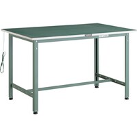 トラスコ中山 TRUSCO 軽荷重作業台(300kg)AE型 900X450XH742 帯電防止マット張り グリーン色 AE0945D 1台