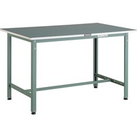 トラスコ中山 TRUSCO 軽荷重作業台(300kg)AE型 1200X600XH742 ビニールマット張り グリーン色 AE1260E2 1台