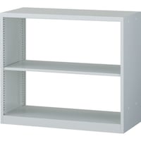 トラスコ中山 TRUSCO ユニット型壁面書庫 D400 両面オープン H780 W色 アジャスタ付き UFOBW7B 1台