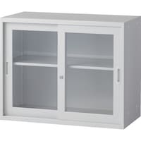 トラスコ中山 TRUSCO ユニット型壁面書庫 D400 枠付ガラス引違い H720 W色 UFJWR7 1台