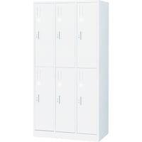 トラスコ中山 TRUSCO TZ型防錆強化6人用ロッカー ホワイト TZWL6 1台