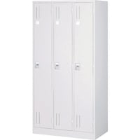 トラスコ中山 TRUSCO TZ型防錆強化3人用ロッカー ホワイト TZWKL3 1台