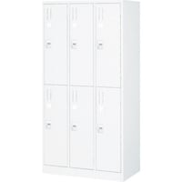 トラスコ中山 TRUSCO TZ型防錆強化6人用ロッカー ホワイト TZWKL6 1台