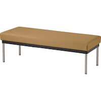 ミズノ MIZUNO ロビーチェア背無 ベージュ 幅1200×奥行き470 MSB1247BBE 1台