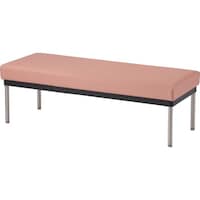 ミズノ MIZUNO ロビーチェア背無 コーラルピンク 幅1200×奥行き470 MSB1247BCP 1台