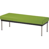 ミズノ MIZUNO ロビーチェア背無 ライトグリーン 幅1200×奥行き470 MSB1247BLGR 1台