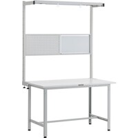 トラスコ中山 TRUSCO 軽荷重作業台(300kg)AE型 1200X750XH1948(全高) ツールハンガーフルセット付 ホワイト色 AE1200THFSW 1台