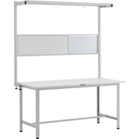 トラスコ中山 TRUSCO 軽荷重作業台(300kg)AE型 1500X600XH1948(全高) ツールハンガーフルセット付 ホワイト色 AE1560THFSW 1台