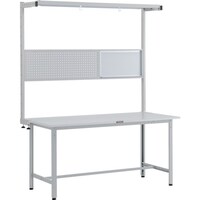 トラスコ中山 TRUSCO 軽荷重作業台(300kg)AE型 1500X600XH1948(全高) ツールハンガーフルセット付 ホワイト色 RAE1560THFSW 1台