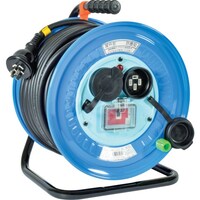 日動工業 NICHIDO 電工ドラム 三相200V 防雨・防塵型 過負荷漏電保護兼用ブレーカー付 極太電線30m DNWEC330F20A 1台