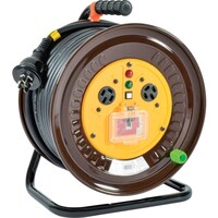 日動工業 NICHIDO 電工ドラム 三相200V 過負荷漏電保護兼用ブレーカー付 極太3.5mm2電線 20m NDEC320F20A 1台