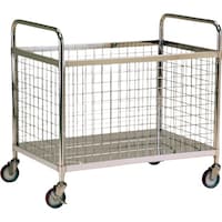 テックサス テックサス 金網付ワゴン 900X600 スチールφ100ウレタン車 MW9060E 1台