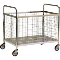 テックサス テックサス 金網付ワゴン 900X600 SUSφ100ウレタン車 MW9060D 1台