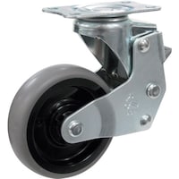 ハンマーキャスター ハンマー クッション 静シリーズ プレート式 自在SP付 エラストマー車B入 75mm