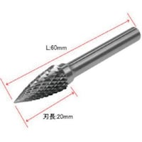 ワールドツール アストロプロダクツ 超硬バー φ6MMシャンク トンガリ型