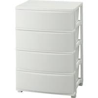 アイリスオーヤマ IRIS 283242ワイドチェスト CLN―544 ホワイト 4段 CLN544W 1台