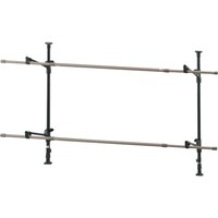 アイリスオーヤマ IRIS 286107 木目調窓枠物干し 高さ1900mm ブラック MWW190NB 1台