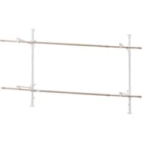 アイリスオーヤマ IRIS 286108 木目調窓枠物干し 高さ1900mm ホワイト MWW190NW 1台