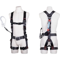 藤井電工 TSUYORON 飛燕ハーネス 胴ベルト付き シングルランヤード付き ロック機構付き巻取式コルトリトラ ダークグレー Lサイズ TH506CR93SVOTDGLR23B 1本