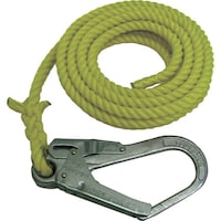まつうら工業 まつうら 介錯ロープ(吊り荷補助誘導用)12mmΦ×8m 黄 片側大口径フック付 KAISHAKUR1208YEL 1本