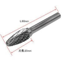 ワールドツール アストロプロダクツ 超硬バー φ6MMシャンク ツクシ型