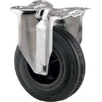 テンテキャスター テンテキャスター プレート式キャスター“ALPHA”(ゴム車) φ200 固定式 3478PVO200P63 1個