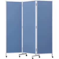 トラスコ中山 TRUSCO 三つ折りパーテーション H2000 ブルー TMPAC2000B 1台