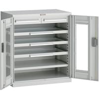 トラスコ中山 TRUSCO DX型スライド工具キャビネット 881X551XH1000 スライド3段 アクリル扉 ホワイト色 DX32AGW 1台