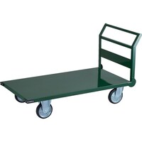 トラスコ中山 TRUSCO 鋼鉄製運搬車 ハンドル側自在車輪 1400X750 Φ200プレス車 SH1LC 1台