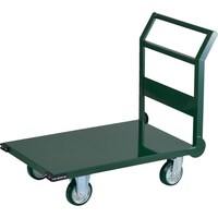 トラスコ中山 TRUSCO 鋼鉄製運搬車 ハンドル側自在車輪 900X600 Φ150ウレタン車 緑 SH2UC 1台