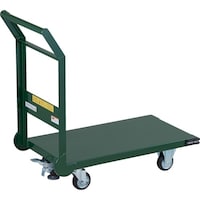 トラスコ中山 TRUSCO 鋼鉄製運搬車 ハンドル側自在車輪 800X450 Φ100プレス車 Lストッパー付 SH3CS 1台