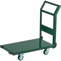 トラスコ中山 TRUSCO 鋼鉄製運搬車 ハンドル側自在車輪 800X450 Φ100ウレタン車 緑 SH3UC 1台