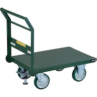 トラスコ中山 TRUSCO 鋼鉄製運搬車 1トン ハンドル側自在車輪 900X600 Φ200ウレタン Lストッパー付 SH102CS 1台