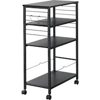 アイリスオーヤマ IRIS 285264 デスクサイドワゴン ブラック DSW600B 1台