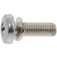 サンコー SUNCO 組込みねじ (+)バインドP=2(鉄(または標準)・三価ホワイト) M4×6(1600本入) 100004020040006003 1箱(1600本)