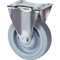 テンテキャスター テンテキャスター プレート式キャスター“ALPHA”(タイヤ痕レスタイプ・ステンレス金具) φ160 固定式 8478UFX160P63 1個
