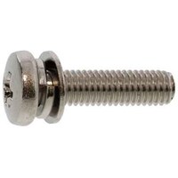 サンコー SUNCO 組込みねじ (+)バインドP=4(鉄(または標準)・三価ホワイト) M4×6(1000本入) 100004040040006003 1箱(1000本)