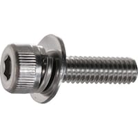 トラスコ中山 TRUSCO 座金組込六角穴付ボルト P=3 ステンレス M4X8 270本入 (ばね座金+JISワッシャー付き) ヘキサゴンパック