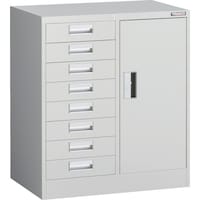 トラスコ中山 TRUSCO VR型キャビネット コンビ 767X500XH880 8段 ホワイト色 VRCB8AW 1台