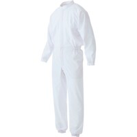 ミドリ安全 ミドリ安全 ベルデクセル 男女共用 ツナギ型白衣 VEHS2100W 超薄 ホワイト SS VEHS2100WSS 1着