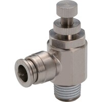 ニホンピスコ PISCO スピードコントローラブラス カバー無し エルボ メーターアウト制御チューブ8ネジR1/8