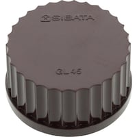 柴田科学 SIBATA 赤キャップ ねじ口びん用 GL45 パッキンなし 10入