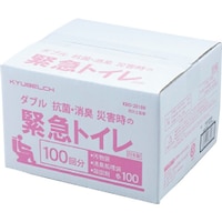 グリーンクロス グリーンクロス ダブル抗菌・消臭 災害時の緊急トイレ100回分 KBO28100 6300009246 1式