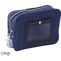 ヒサゴ HISAGO 鍵付きセキュリティポーチ A5用 ネイビー