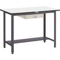 トラスコ中山 TRUSCO 中荷重立作業台(500kg)HAEW型 1200X750XH885 薄型1段引出付 ダークグレー色 HAEWP1275UDC1 1台