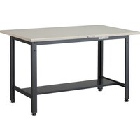 トラスコ中山 TRUSCO 中荷重作業台(500kg)AEW型 1200X750XH740 基本タイプ ダークグレー色 AEWS1275 1台