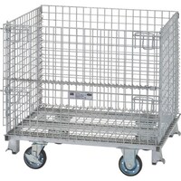 トラスコ中山 TRUSCO ネットパレット 車輪付 1000X800X955 クロムフリー T0810GS 1台